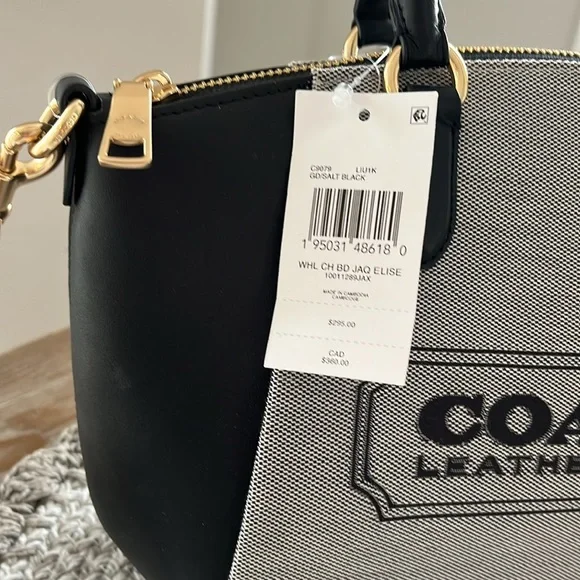 NWT Coach Elise Satchel in Jacquard - Picture 3 of 11